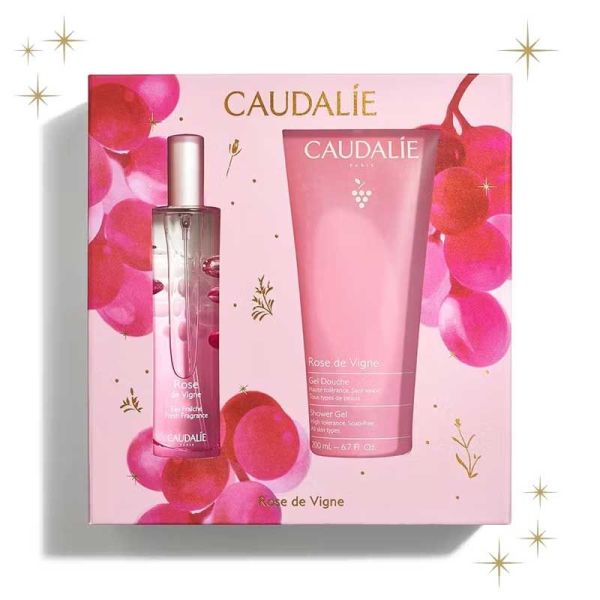 Caudalie Coffret Rose de Vigne Noël 2025 (Eau Fraîche 50ml + Gel Douche 200ml)