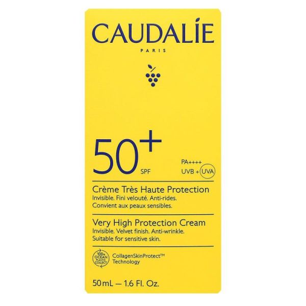 Vinosun Protect Creme Solaire très haute protection SPF50+ invisible, anti-rides (50 ml)