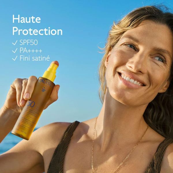 Huile Solaire Sublimatrice Haute Protection SPF50 fini satiné, bronzage éclatant (150 ml)