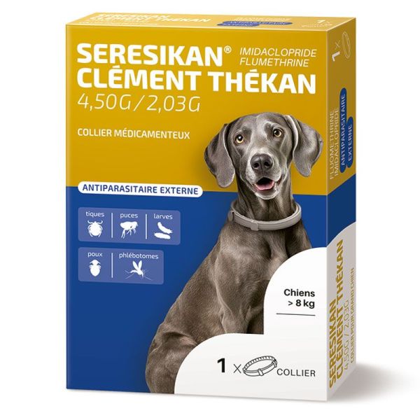 Clément Thékan Seresikan collier antiparasitaire pour chien de plus de 8 kg (x1)