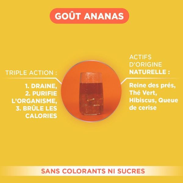 Turbodraine Draineur Minceur à boire Ananas (2 x 500 ml)