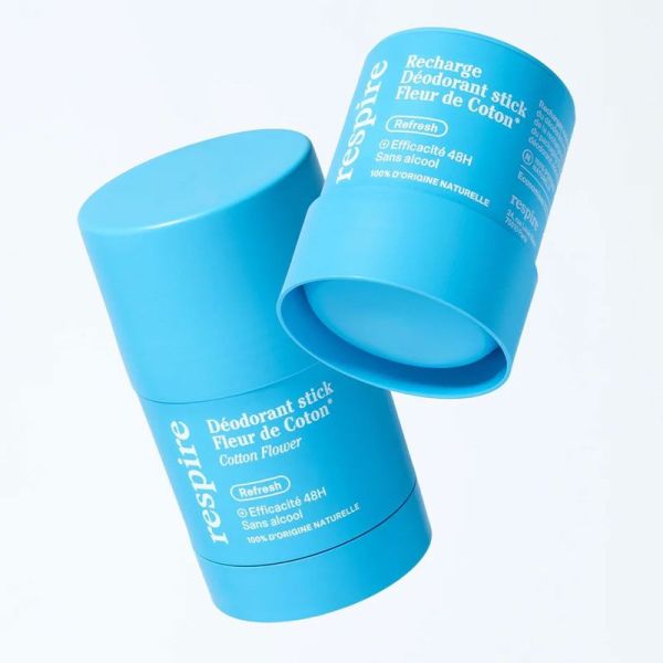Respire Recharge pour Déodorant Stick 48h à la Fleur de Coton (50 g)