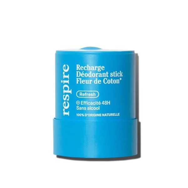 Respire Recharge pour Déodorant Stick 48h à la Fleur de Coton (50 g)