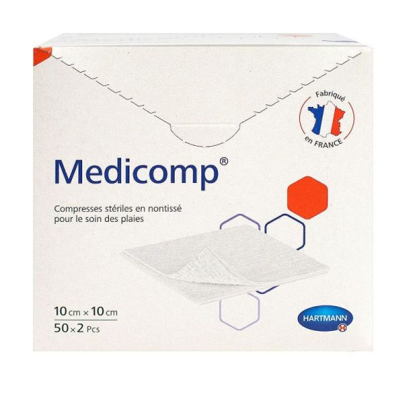 Medicomp Compresses non-tissées 10X10cm (2 pcs X50)
