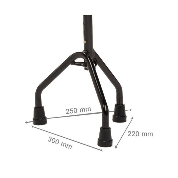 Canne de marche tripode réglable Zoe en aluminium (x1)