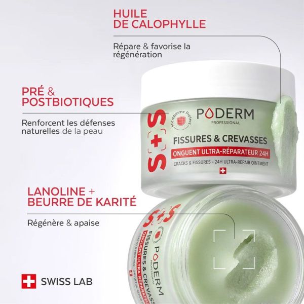 Poderm Onguent Ultra-Réparateur 24h fissures & crevasses (25 g)
