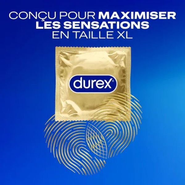 Durex Préservatifs Nude XL ultra fins, sensation peau contre peau (x10)