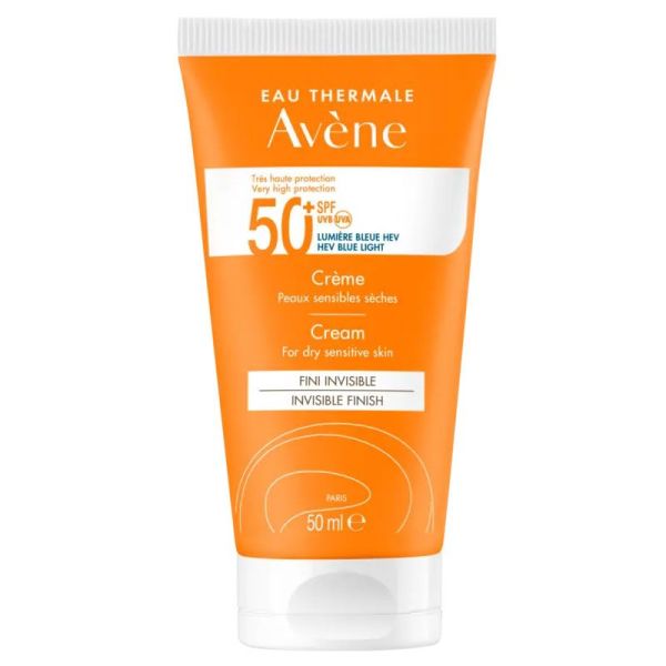 Avène Solaire Crème  très haute protection SPF50+ fini invisible, hydratation 8h (50 ml)