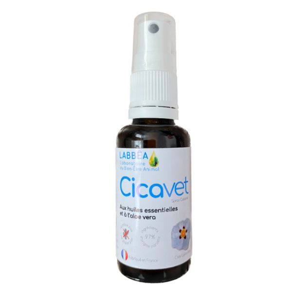 Cicavet spray hygiène cutanée aux huiles essentielles & aloe vera (30 ml)