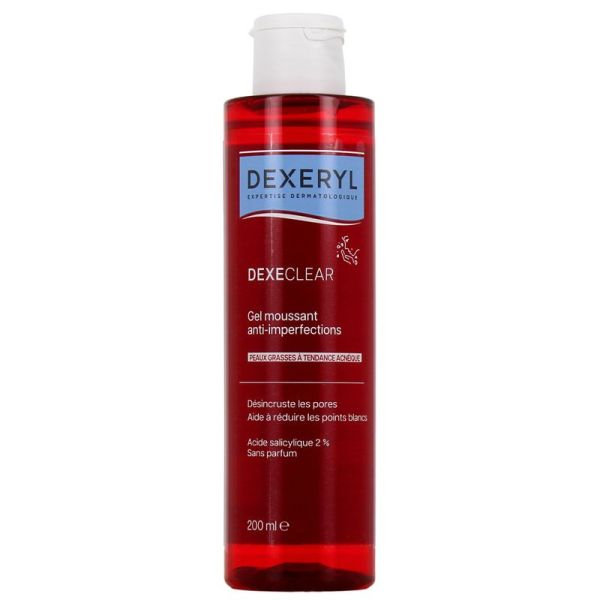 Dexeclear Gel Moussant anti-imperfections & nettoyant 2-en-1 (200 ml)