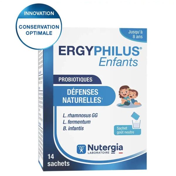 Nutergia Ergyphilus Enfants 1-8 ans probiotiques défenses naturelles (14 sachets)