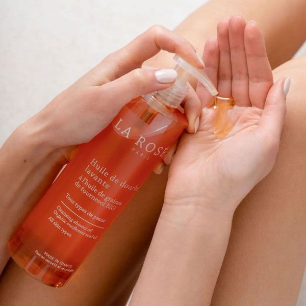 La Rosée Huile de Douche Lavante à l'huile de graines de tournesol bio (400 ml)