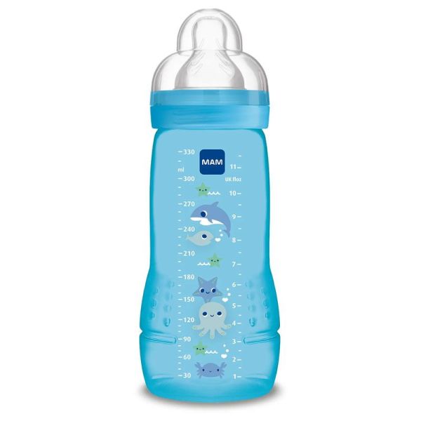 MAM Biberon Easy Active 2ème âge (4+ mois) Océan (330 ml)