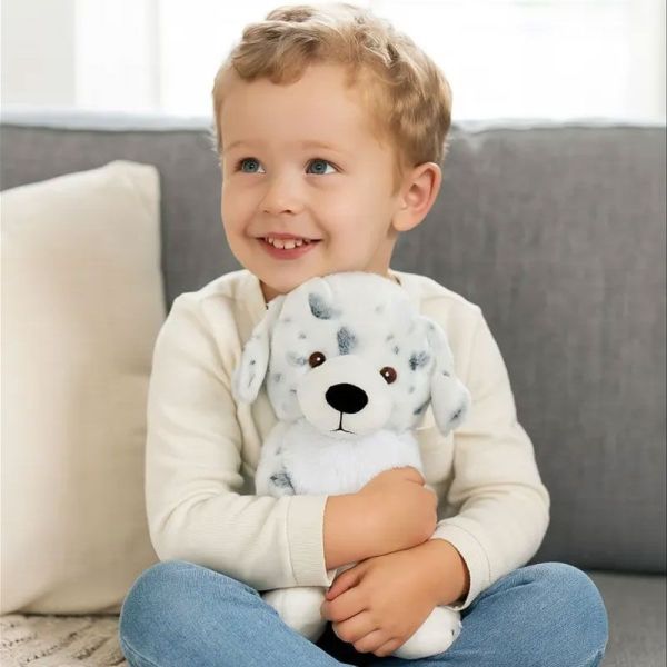 Pelucho Bouillotte sèche peluche Dalmatien aux grains de blé et fleurs de lavande