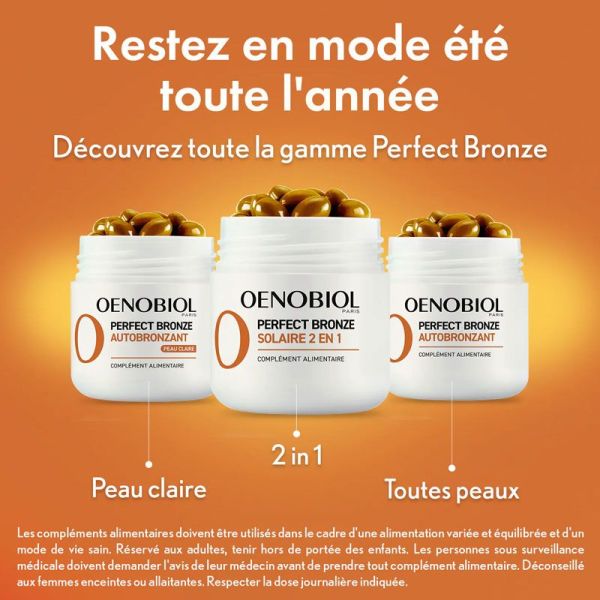 Oenobiol Perfect Bronze Autobronzant Peau claire (2 x 30 capsules)