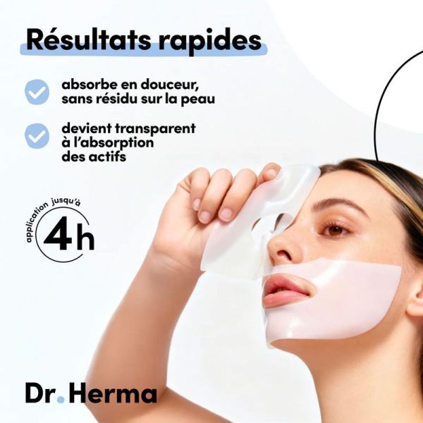 Dr. Herma Masques Hydrogel hydratation et éclat (x4)