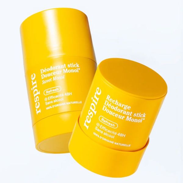 Respire Recharge pour Déodorant Stick 48h Douceur Monoï (50 g)