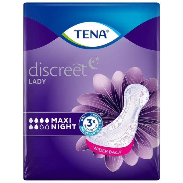 Tena Lady Discreet Maxi Night serviettes absorbantes pour fuites urinaires (x12)