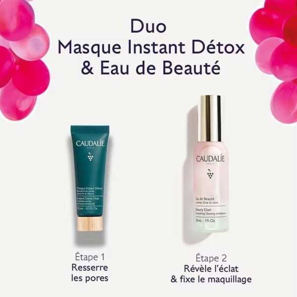 Caudalie Coffret Eau de Beauté & Masque Détox Noël 2025 (30 ml + 15 ml)