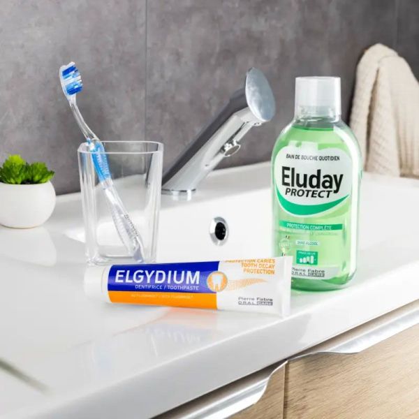 Eluday Protect Bain de bouche quotidien protection complète (500 ml)