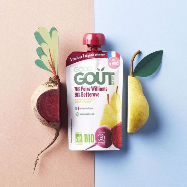 Good Goût Purée Poire/Betterave bio dès 4 mois (120 g)