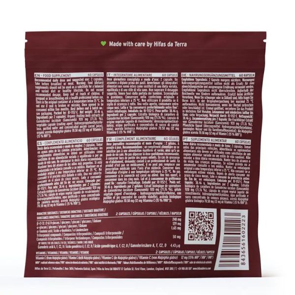 Hifas da Terra Mico-Rei Reishi (recharge 60 gélules)