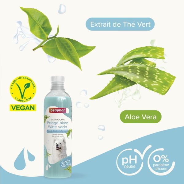 Beaphar Essentiel Shampoing extra-doux pour chien au pelage blanc ou clair (250 ml)