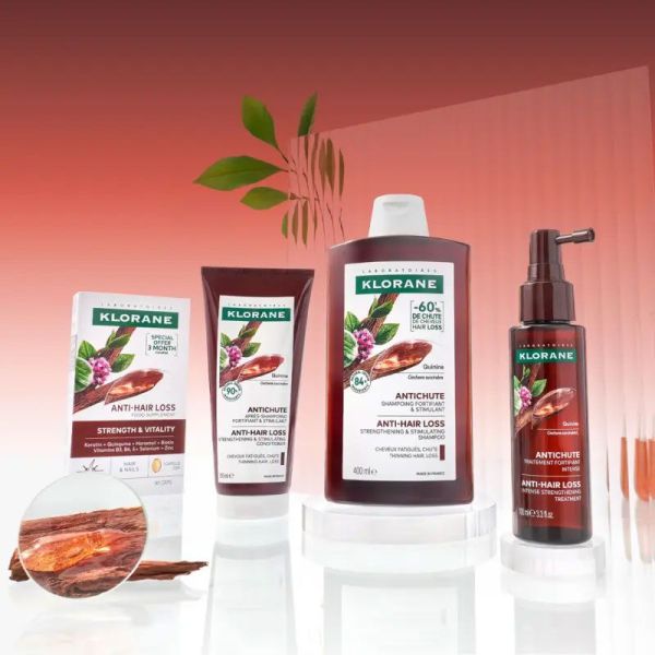 Klorane Shampoing fortifiant et stimulant à la Quinine et à l'Edelweiss (100 ml)