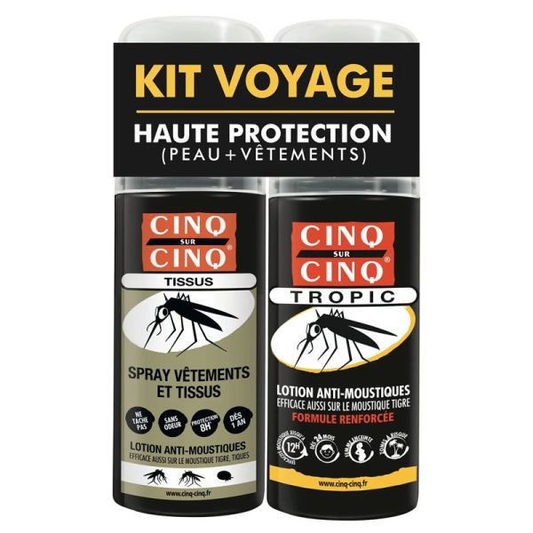 Kit Voyage Haute Protection Lotion Anti-Moustiques (75 ml) + Spray Vêtements (100 ml)