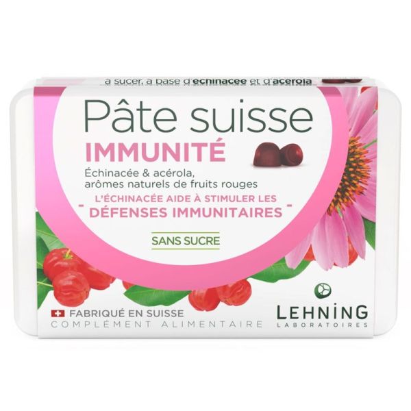Lehning Pâte Suisse Immunité stimulation des défenses immunitaires (40 gommes)