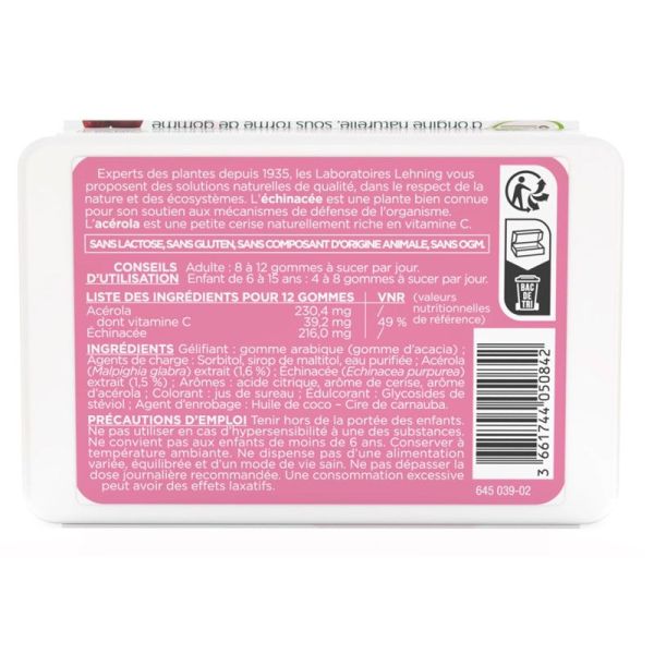 Lehning Pâte Suisse Immunité stimulation des défenses immunitaires (40 gommes)