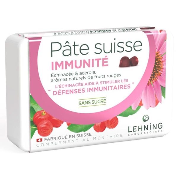 Lehning Pâte Suisse Immunité stimulation des défenses immunitaires (40 gommes)