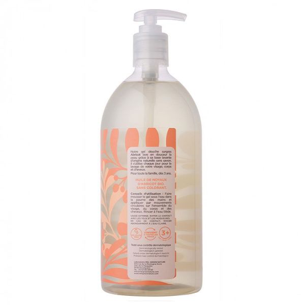 MKL Green Nature Gel douche surgras bio Abricot (1l)