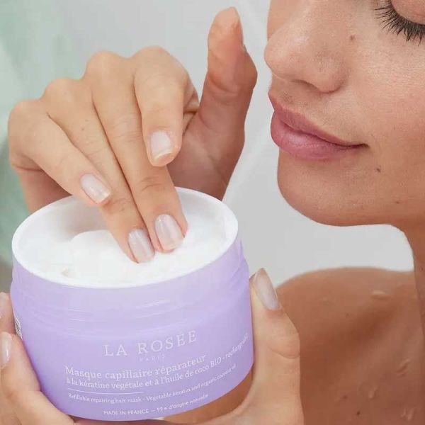 La Rosée Recharge pour Masque Capillaire Réparateur kératine végétale & huile de coco bio (200 g)