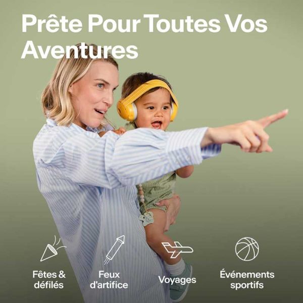 Alpine Muffy Baby Casque Anti-Bruit Bébé jusqu'à 36 mois vert (+ pochette de transport offerte)