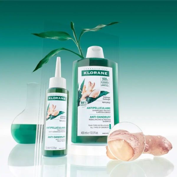 Klorane Traitement Antipelliculaire Anti-démangeaisons au Galanga médicinal (100 ml)