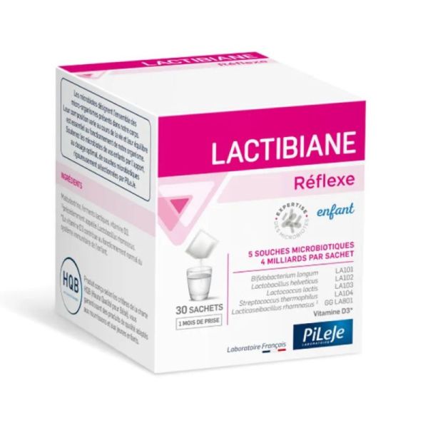 PiLeJe Lactibiane Réflexe Enfant 1g microbiote & immunité (30 sachets)