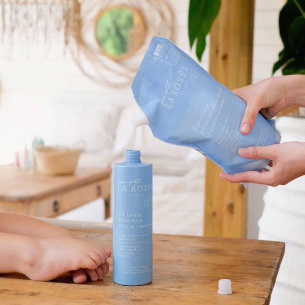 Mon Petit La Rosée Ecorecharge Gel Lavant bébé ultra doux glycérine végétale bio (800 ml)