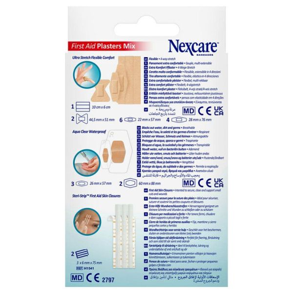 3M Nexcare Premiers Soins Mixtes assortiments de pansement et sutures (x20)
