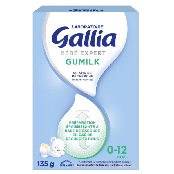 Gallia Bébé Expert Gumilk préparation épaissisante à base de caroube 0-12 mois (135 g)