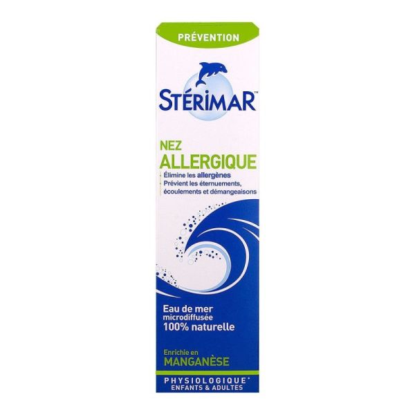 Sterimar Nez Allergique Spray Nasal Eau de mer et Manganèse 100Ml