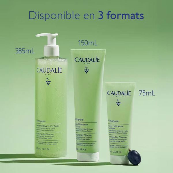 Caudalie Vinopure Gelée Nettoyante à l'Acide Salicylique Purifiante (150 ml)