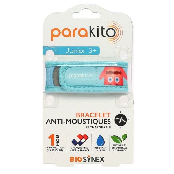 Bracelet Anti-Moustiques Rechargeable Junior - Motif Monstres, 1 Unité