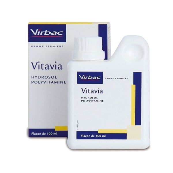 Virbac Vitavia Hydrosol Polyvitamines pour animaux de rente (100 ml)