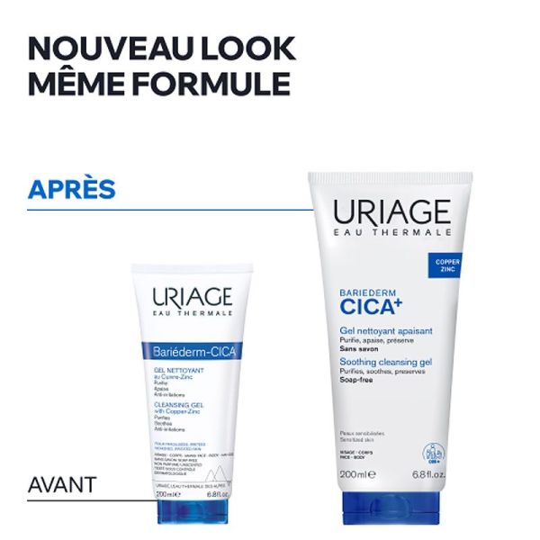 Uriage Bariéderm Cica+ gel nettoyant apaisant (200 ml)