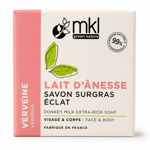 MKL Green Nature Savon Surgras au l'ait d'ânesse bio - Verveine (100 g)