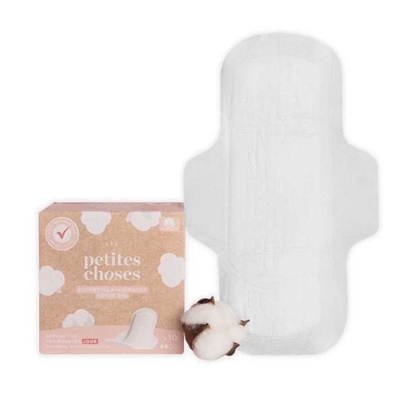 Les Petites Choses Serviettes Hygiéniques en Coton Bio Jour (x 10)