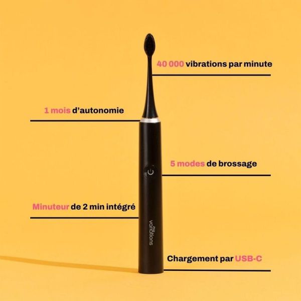 My Variations Coffret 2025 brosse à dents électrique sonique noire