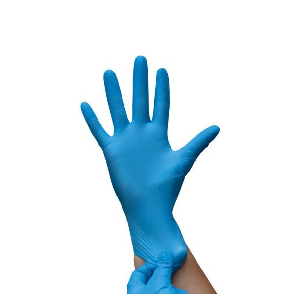 Euromedis Gant d'examen Nitrile bleu 240 mm sans poudre taille 8/9 Large (x100)