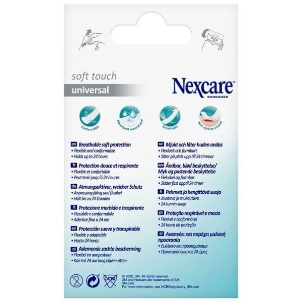 3M Nexcare Soft Touch Universal pansements doux assortis (x20)